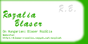 rozalia blaser business card